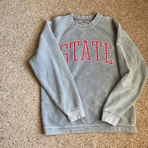 State Grey Pressbox Comfy Cord Cord Sweatshirt